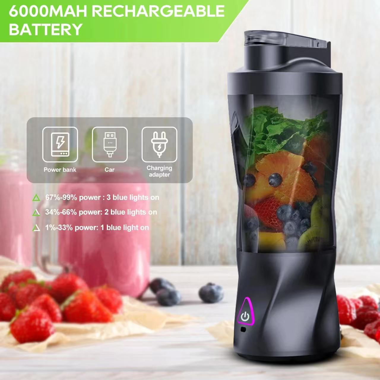 Portable Electric Juicer 700ML - Portable Blender Usb Rechargeable 评论和价格