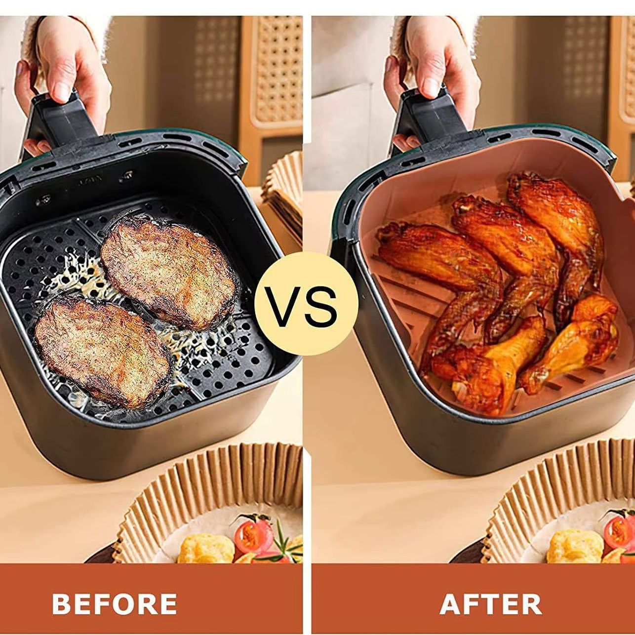 Non-stick 8.2inch Air Fryer Si - Air Fryer Silicone Pot Liner 评论和价格