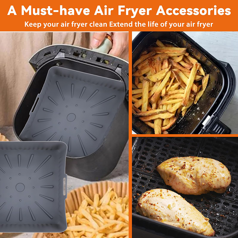 Square Large Silicone Air Frye - Air Fryer Silicone Pot Liner 评论和价格