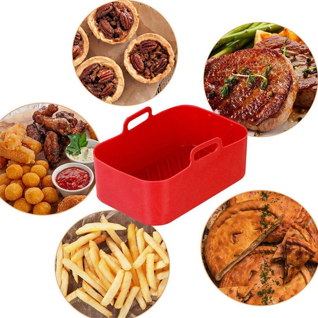 AirFryer Accessories Air Fryer - Air Fryer Silicone Pot Liner 评论和价格