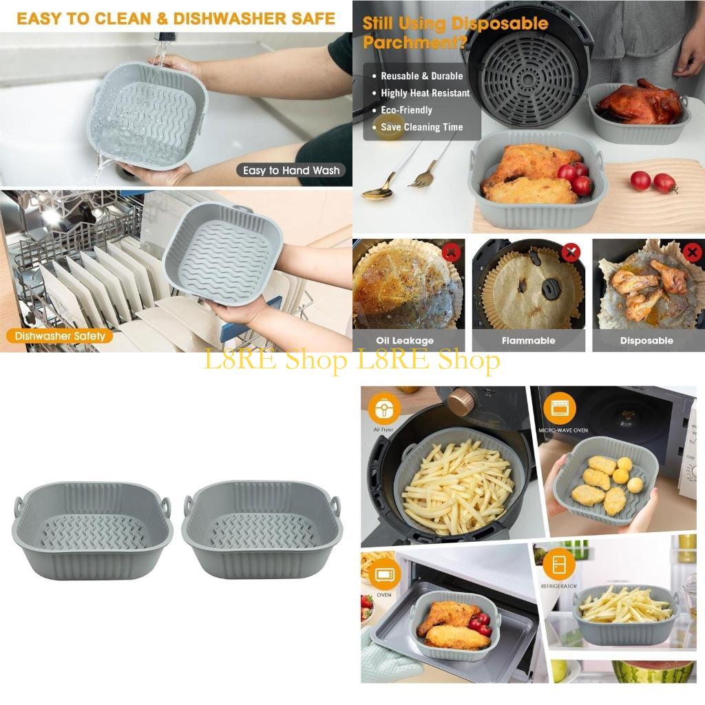 L8RE Pack of 2 Silicone Pot Li - Air Fryer Silicone Pot Liner 评论和价格