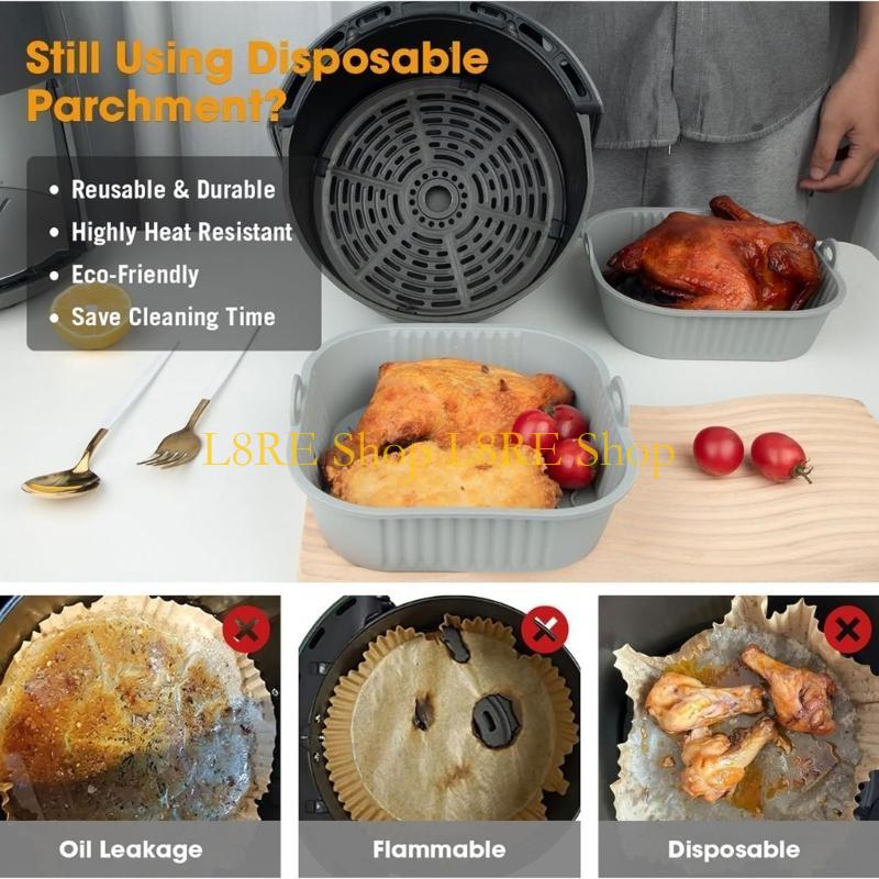 L8RE Pack of 2 Silicone Pot Li - Air Fryer Silicone Pot Liner 评论和价格