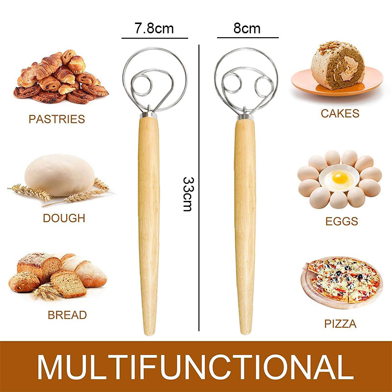 Large Hand Danish Dough Whisk  - Immersion Hand Blender Set 评论和价格