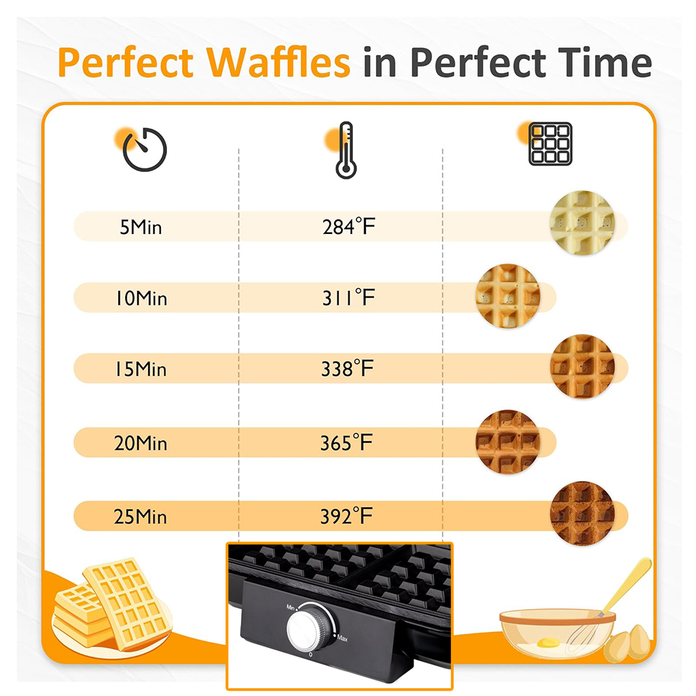 4-Slice Belgian Waffle Maker 1 - Mini Waffle Maker Machine 评论和价格