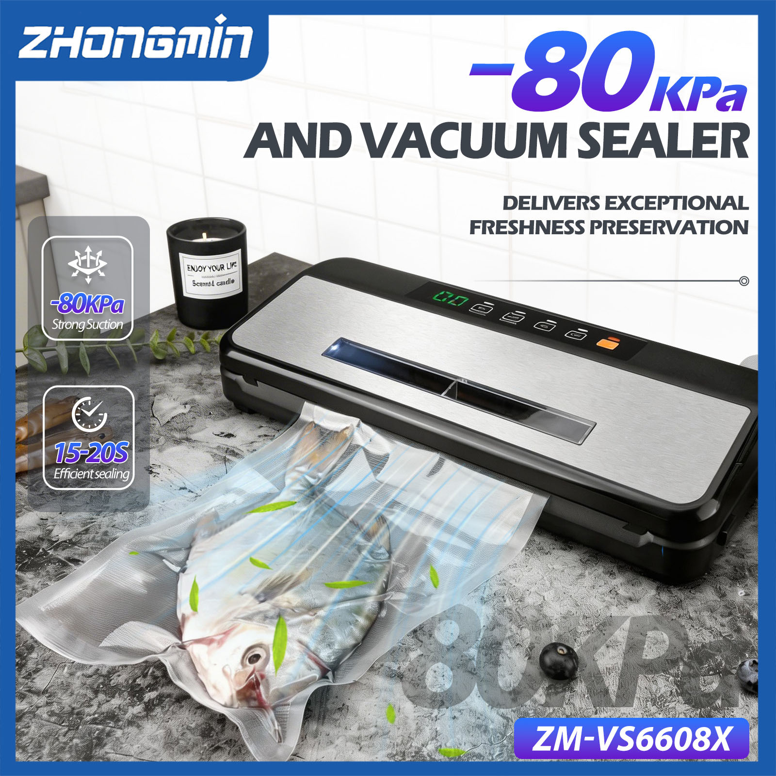 ZHONGMIN Multifunctional Vacuu - Food Vacuum Sealer Machine 评论和价格