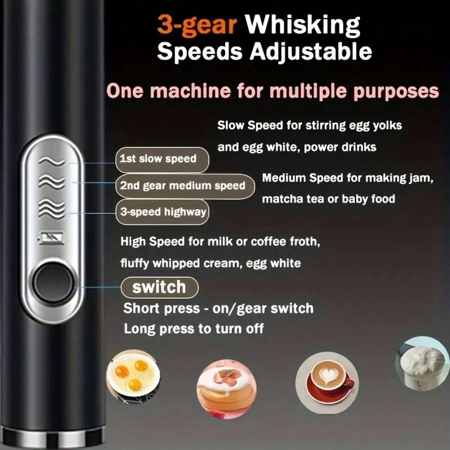 1-Pack Handheld Electric Mixer - Electric Milk Frother Handheld 评论和价格