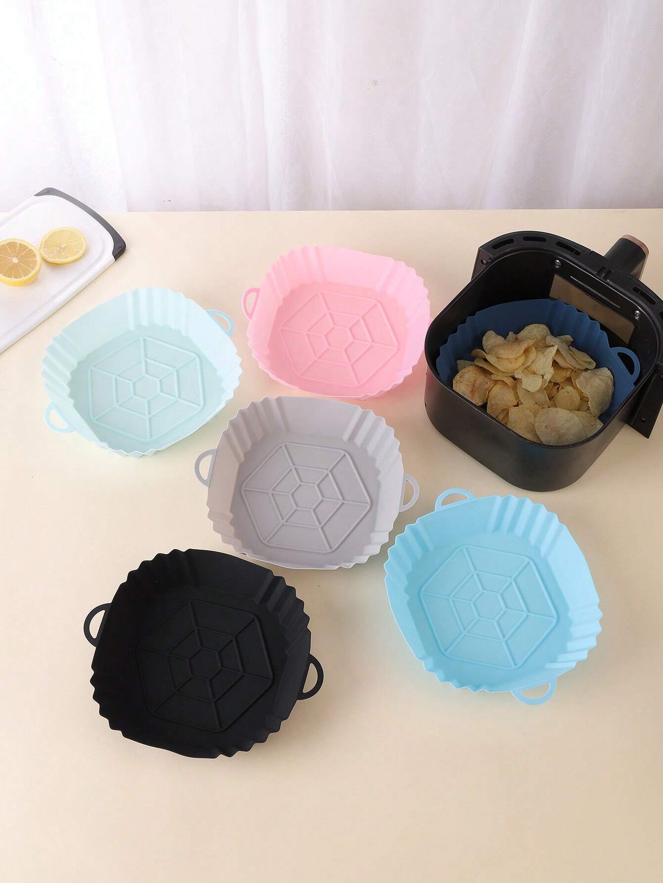 1pc Air Fryer Silicone Pot, Mo - Air Fryer Silicone Pot Liner 评论和价格