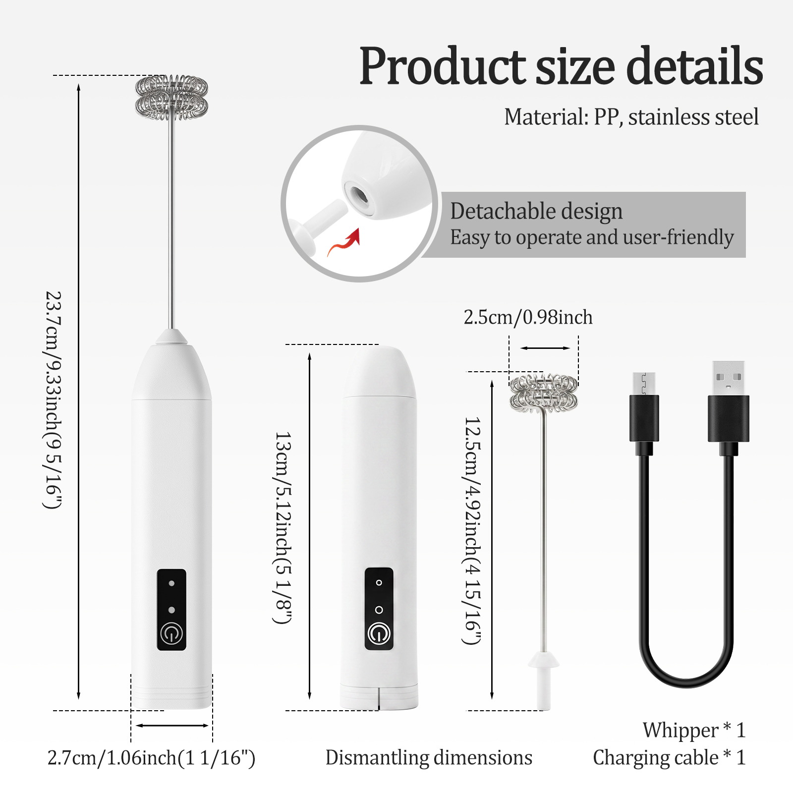 Wireless Milk Frother Portable - Electric Milk Frother Handheld 评论和价格