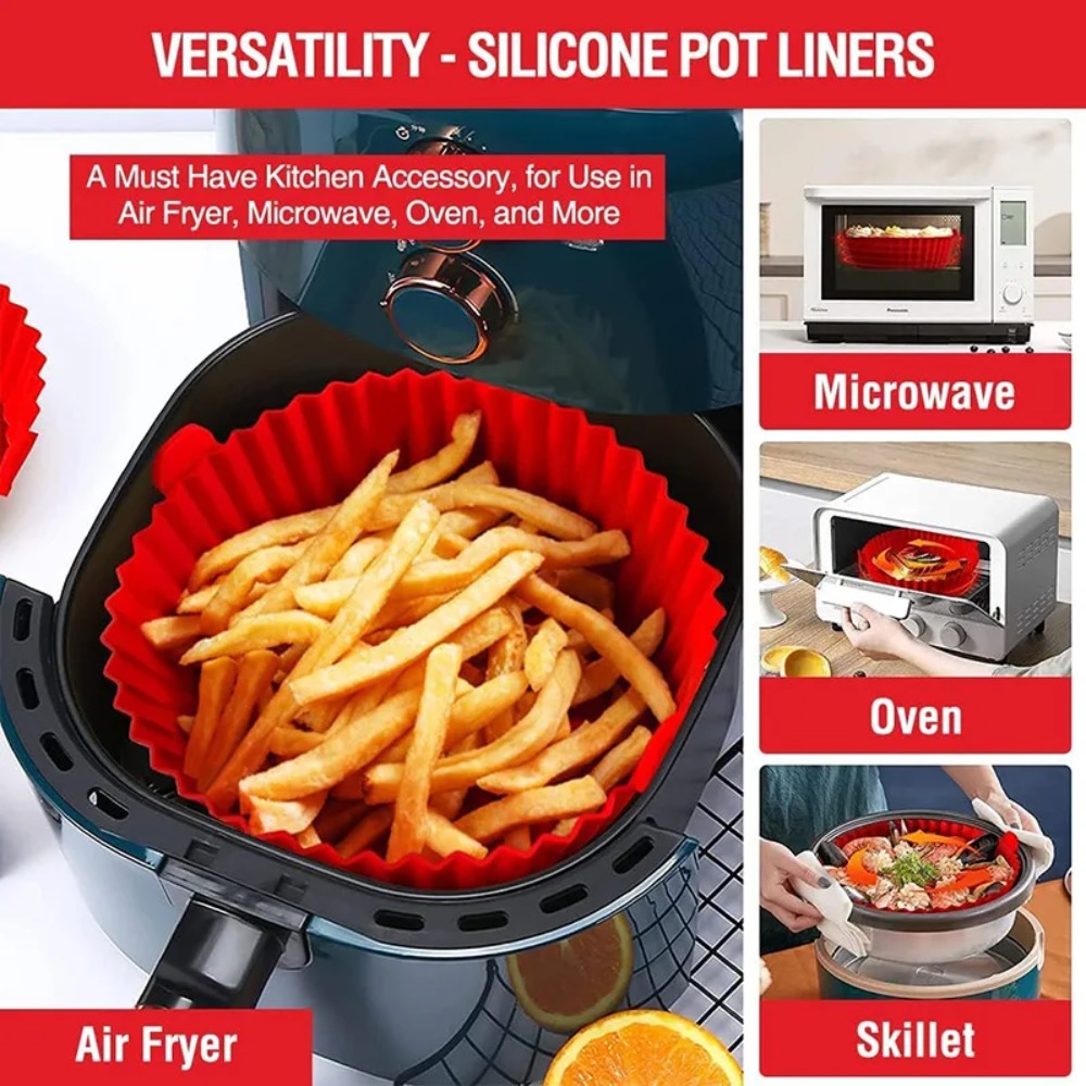 Air Fryer Silicone Basket Reus - Air Fryer Silicone Pot Liner 评论和价格
