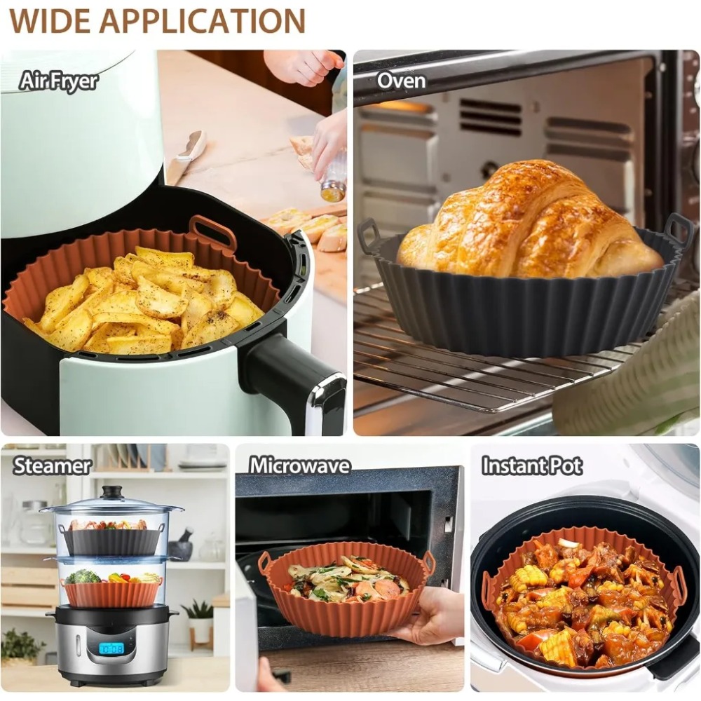 Air Fryer Silicone Basket Reus - Air Fryer Silicone Pot Liner 评论和价格