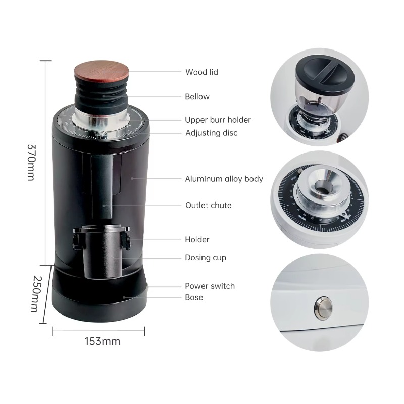Professional DF83 Espresso Bea - Coffee Bean Grinder Electric 评论和价格