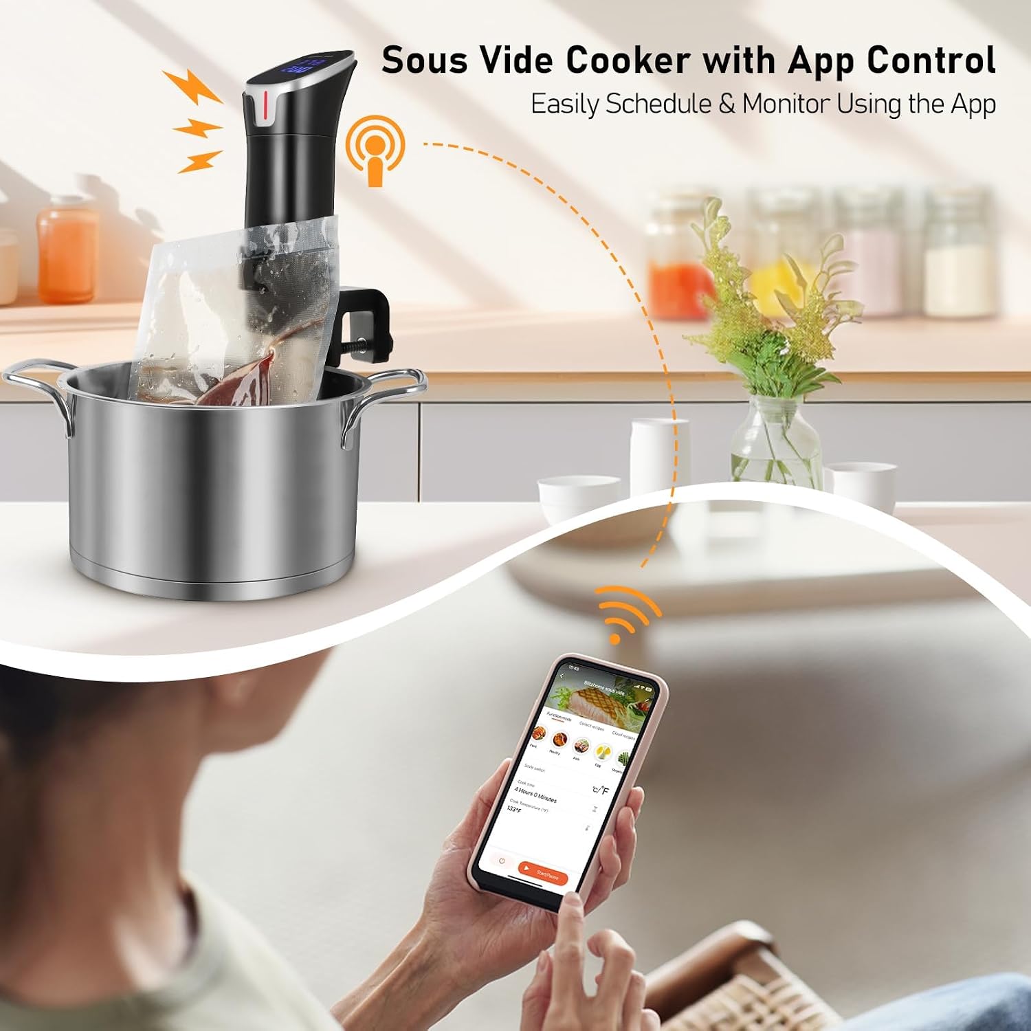 1100W App Controlled Precision - Digital Sous Vide Precision Cooker 评论和价格