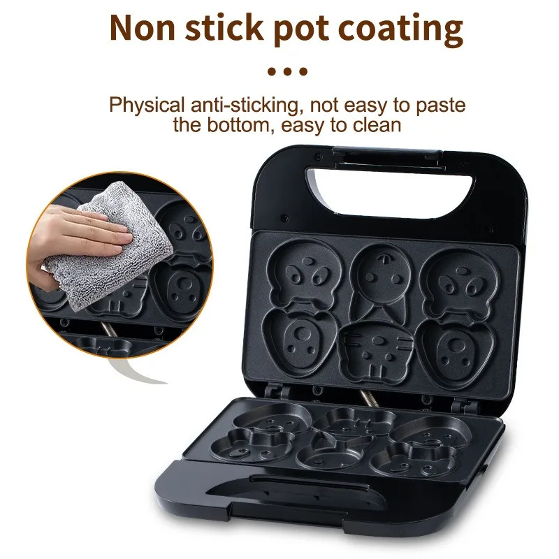 Household Cartoon Biscuit Mach - Mini Waffle Maker Machine 评论和价格